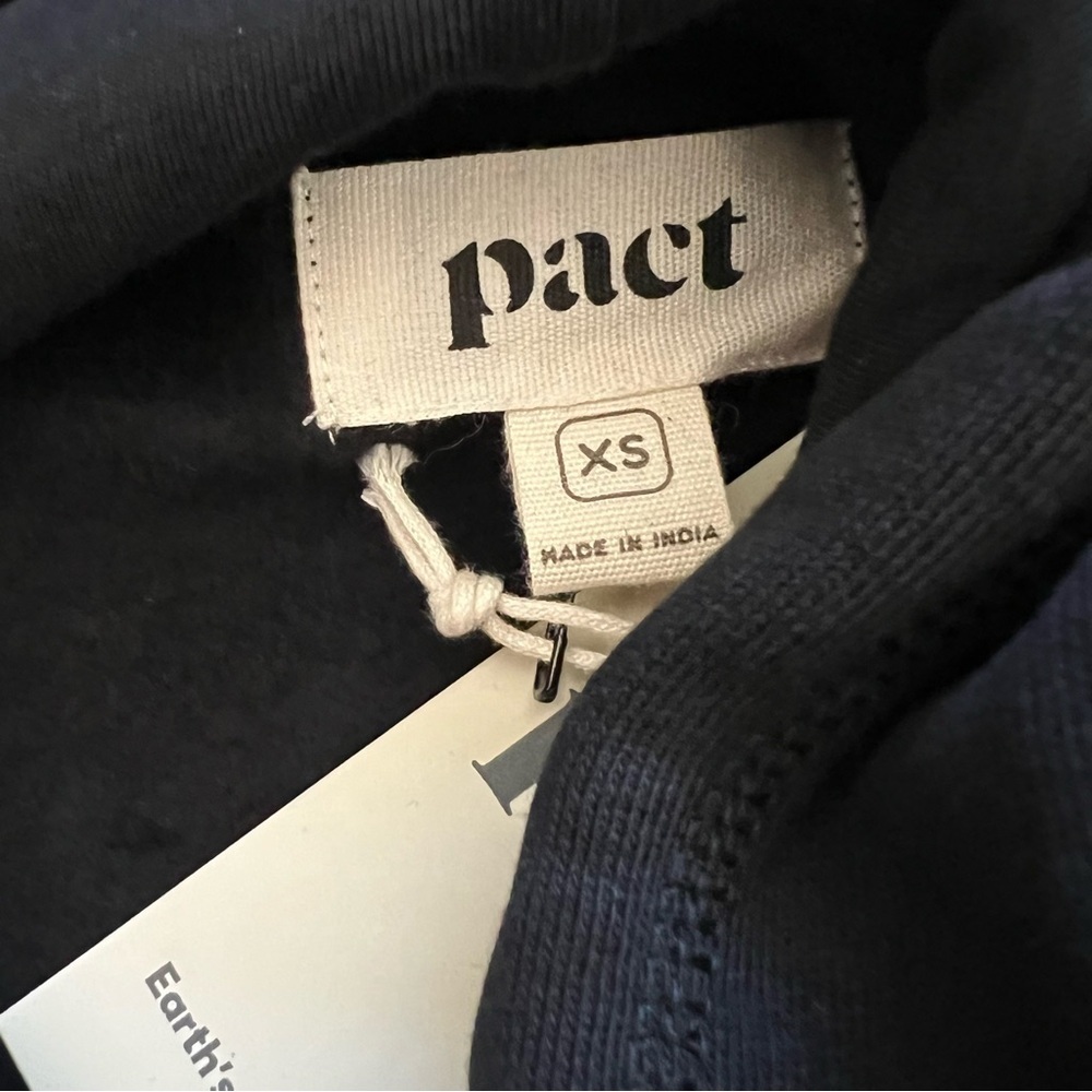 NWT Pact One for All Organic Cotton 25 for 25 Graphic Hoodie Black Unisex XS - Picture 12 of 16